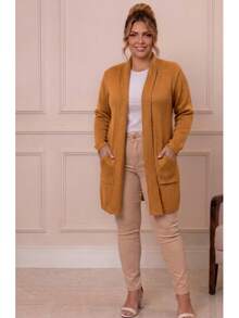 Amanda Simple Women's Overcoat - Màu Mù tạt vàng - Xem 3