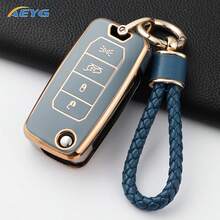 New TPU Folding Key Shell Protective Cover Compatible With Renegade Compass 2016-2021 4-Button Flip Key Fob Accessory - D Model - View 9