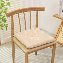 1 chiếc đệm ngồi bằng vải nhung mềm mại và thoải mái, thiết kế tối giản phù hợp cho mọi mùa, đệm ghế màu trơn cho văn phòng. - 40x40cm - Xem 5