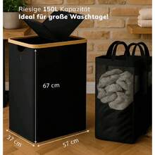 Cestas de ropa sucia - Negro - Ver 4
