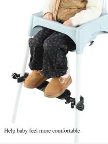 1pc Adjustable Non-Slip Baby Stroller Footrest, Universal Fit Infant Highchair Footboard - Black - View 3