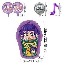 Bộ trang trí tiệc sinh nhật chủ đề Disco Cool Girl dành cho bé gái, bao gồm bóng bay màu tím và bóng bay số, bộ trang trí bóng bay theo chủ đề phù thủy, lễ hội âm nhạc, thích hợp cho tiệc rửa tội, tiệc bánh kem, tiệc tùng. - TZQQ - Xem 22