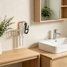 1/2pcs Wall-Mounted Manual Razor Storage Rack No Drill Bathroom PP Razor Holder Household Beard Brush Hanging Rack Dressing Table Desktop Ornament Display Stand - Storage Rack - View 2