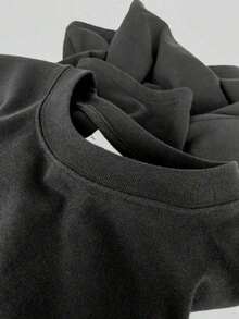 Camiseta de manga corta con cuello redondo para hombre, 100% algodón, estampado digital de doble cara, diseño Unicornio Shun The NonBeliever, 1 pieza, estilo casual, 220g, ropa urbana de moda. - Negro - Ver 5