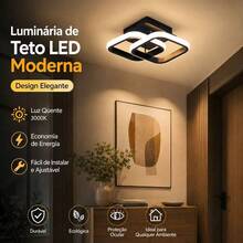 One-Piece Indoor Pendant Light, Double-Sided Ceiling Light, 3000K-6000K, Suitable For Hallways, Staircases, Balconies, Terraces, Living Rooms, And Kitchens. - Black - View 1