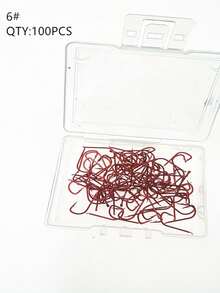 100 lưỡi câu cá màu đỏ có ngạnh, lưỡi câu cá chép mini dẹt. - Nhiều màu - Xem 19