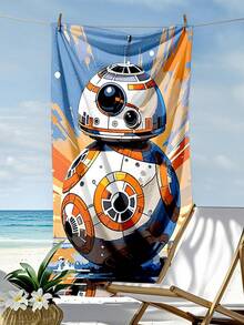 Hasbro Grogu Printed Beach Towel, Crafted From Ultra-Soft, Highly Absorbent Microfiber Fabric That Dries Quickly And Feels Gentle Against The Skin. This Lightweight Yet Plush Towel Features A Vibrant, Fade-Resistant Design Of The Iconic Duo, With Sand-Resistant Properties For Easy Cleanup At The Beach Or Pool. - Silver-2pcs - View 15