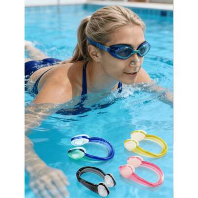 Pinza nasal de silicona, pinza nasal antideslizante y resistente al agua, adecuada para entrenamiento profesional, adultos, congestión nasal, natación, deportes acuáticos, accesorios de piscina, natación, piscina, deportes acuáticos, protección nasal, al aire libre, piscina, estudiantes, entrenamiento de natación