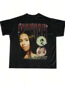 1 pieza Camiseta para Hombre y Mujer Mariah Scientist Rapper Young Hip-Hop, Camiseta Clásica para Mujer con Estampado Free Thugs, Cuello Redondo, Manga Corta, Estilo Y2K Vintage Streetwear, Camiseta Gráfica Oversized de Algodón para Mujer, Holgada y Cómoda, 180g 100% Algodón, todos los diseños están impresos. Unisexo. - A6 - Ver 8