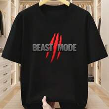 Printed T-Shirt For Men And Women - Black - View 1