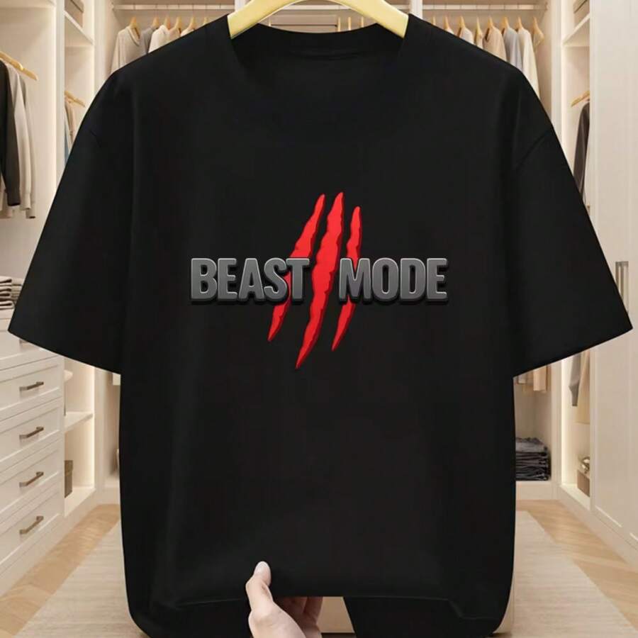 Printed T-Shirt For Men And Women - Black - View 1