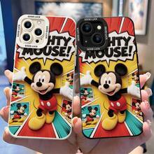 Disney Mickey Mouse Phone Case, Comic Book Protective Cover. Compatible With IPhone 17, 16, 15, 14, 13, 12, 11 Pro Series And Galaxy S22, S23, S24, S25 Models, Featuring Plush-Style Mickey Against A Retro Comic Background With "MIGHTY MOUSE!" Text, Perfect For Classic Disney Fans, Ideal For Birthdays, Holidays, Anniversaries, Graduation Gifts, Or Any Special Occasion To Surprise Family, Friends, Classmates, And Loved Ones. - trắng - Xem 3