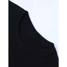 Top de mujer para primavera y verano con estampado de doble cara, camiseta casual y elegante con diseños dibujados a mano de chile y cuadros, camiseta pura de manga corta con cuello redondo IMPRIMIDA EXTRA PICANTE - [Negro] - Ver 3