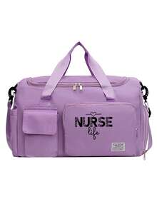 Túi du lịch cỡ lớn in hình NURSE LIFE, nhiều ngăn, tiện dụng cho việc đi làm hàng ngày và các chuyến công tác. - Nhiều màu - Xem 12