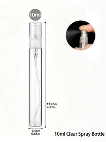便攜式旅行迷你可重複填充香水噴霧瓶 (10ml) - 2合1雙端設計，具滾珠與噴霧功能，飾有心形與蝴蝶結圖案，外觀優雅 - 彩色 - 查看 11