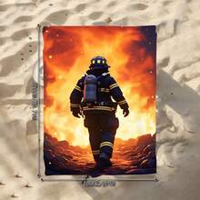 1pc Firefighter Beach Towel, Super Absorbent Oversized Beach Blanket, Suitable For Travel, Swimming Pool, Diving, Surfing, Yoga, Camping, Available In Multiple Sizes, Beach Accessories - Firefighters - View 14
