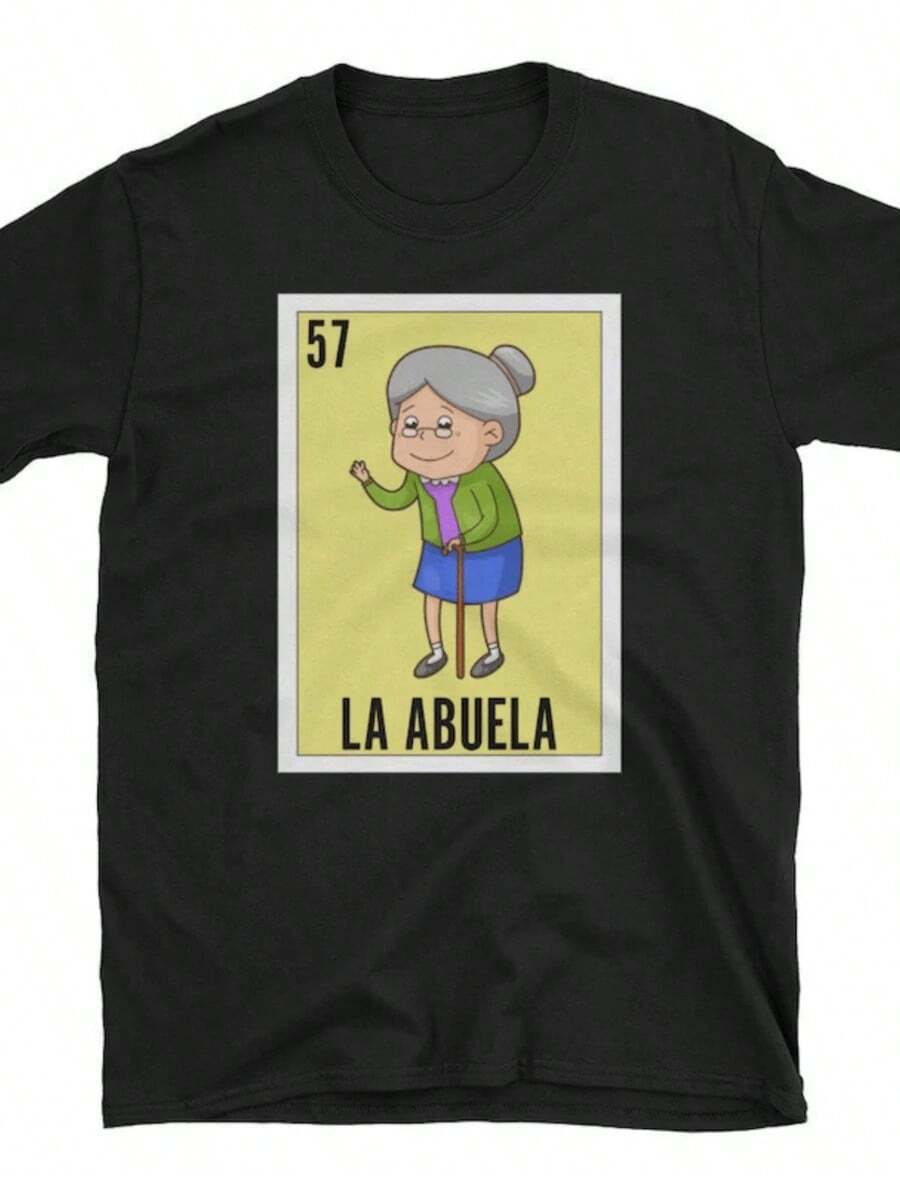 1 Piece Mother's T-Shirt, Gift For Mom, Mother's Day, Mother's Day T-Shirt In Spanish, Mother's Day Gift, Sweatshirt For Mom, Sweater For Latina Mom, Gift For Mom, 180g 100% Cotton - 黑色 4 - 查看 1