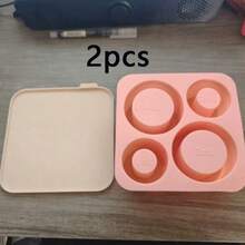 Bộ 4 khuôn làm đá bằng silicon tái sử dụng kèm nắp, phù hợp với cốc 20oz, 30oz, 40oz, thích hợp cho mùa tựu trường. - Nhiều màu - Xem 9