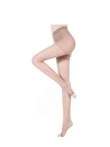 2 pares de pantimedia ultra delgadas y sexy con punta abierta para mujeres - Albaricoque - Ver 14