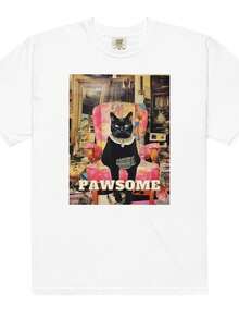 PawS1ome C1At Grfico T1S1Hirt R Diseo, C1At Rega1lo para el Amante. - Blanco - Ver 2