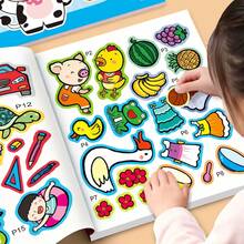 2pcs/Set Kids Sticker Book Set, Reusable Sticker Art Craft Activity Quiet Book, Educational Book To Cultivate Focus And Attention, Suitable For Boys And Girls 3 Years Old And Above, Travel Toy, Birthday Gift, Party Favor, Classroom Supplies - 2 Random Books - View 11