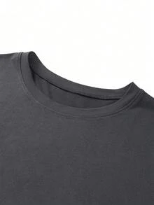 New Short-Sleeved Crew Neck T-Shirt For Women, Spring/Summer Design, Perfectly Combining Modern Lettering And A Heart Print, Breathable And Sweat-Wicking. Direct Shipping From Our Local Warehouse, Couples' Style, Ideal For Wearing Together. - 綠色 - 查看 5