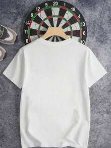 Women's Cotton T-Shirt. Rainbow Teacher Style T-Shirt, Made Of Soft Cotton, Loose Fit, Breathable, Urban Hip-Hop Style, With A Striking Print. Crew Neck. 100% Cotton. Soft Fabric. Short Sleeves. - 白色的 - 查看 2