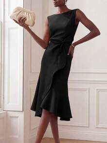 Elegant Everyday Dress, Romantic And Charming Dress For Valentine's Day Black - Black - View 3