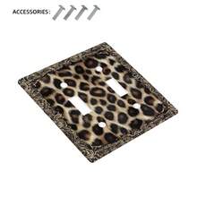 1 pieza Panel decorativo de interruptor de policarbonato termoplástico con estampado de leopardo, apto para interiores/exteriores, dormitorio, cocina - A - Ver 12