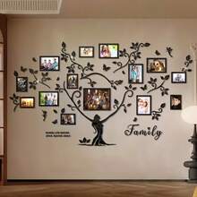 1pc Room Decor Acrylic Photo Frame Tree Branch Shape Mirror Wall Decoration, 2D Art Photo Frame Tree Shape, For Living Room Home Decor - Picture Frame - View 8