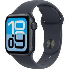 Apple Watch SE 3 [GPS + Cellular, 40mm] Midnight Aluminum Case With Black Sport Band, M/L (Excellent Renewed) - 黑色 - 查看 1