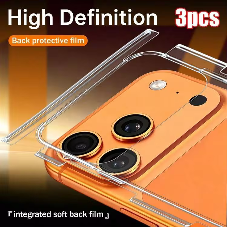XINHONGYU 3 buah Pelindung Layar Matte Full Coverage untuk iPhone 17 Pro Max/17 Air/17 Pro, Termasuk Film Pelindung Samping + Belakang, Dilengkapi dengan Alat Pemasangan - 3 buah - View 11