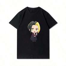 1 camiseta de mujer 100% algodón puro transpirable, 1 pieza de camiseta de algodón con estampado de anime  - Kimsu No Yaiba Hashibira , camisetas divertidas de algodón para mujer y hombre, tallas grandes, ideal para el verano. Y2k Camiseta Verano Camisa De - Blanco - Ver 1