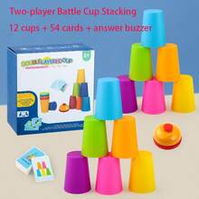 Juego de 9 piezas de vasos apilables educativos para niños, juego de entrenamiento de apilamiento de vasos para un/dos jugadores - Multicolor - Ver 14