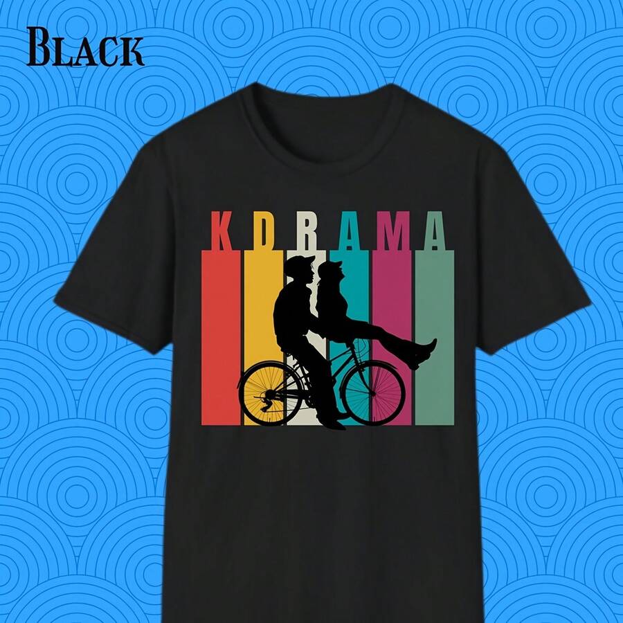 K-Drama T-Shirt Korean Drama Fan Uni Tee220g heavyweight 100% cotton T-shirt. Butterfly print. Unisex sizing. Round neck inspirational T-shirt. Cute and beautiful Y2K-inspired summer top, perfect for the outdoors, home, work, or street wear. Casual, loose-fitting everyday T-shirt. - Negro - Ver 1