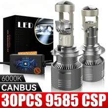2 Bóng đèn pha ô tô H7 H4 H11 H9 9005 HB3 9006 HB4 LED thấu kính chiếu sáng xa/gần Canbus LHD Đèn sương mù mini 12V 6000K 24V - A - Xem 1