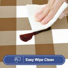 Picnic Table Cloth 2 Packs, Waterproof Elastic Fitted Tablecloths For 4 6 8FT Rectangle Tables, Washable Polyester Buffalo Plaid Tablecloth For Camping, Dining & Outdoor - Multicolor - View 6