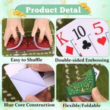 2 Decks Of Adult Professional Playing Cards, Large Font, Suitable For Daily Entertainment, Party Games, Card Games, Family Game Nights - Multicolor - View 6
