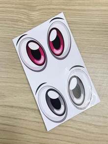 Robot Eye Stickers: Self-Adhesive And Removable, Made Of High-Quality PVC Material. Suitable For Robots, DIY Projects And Home Decor. Featuring Cute Robot Face Design, Suitable For Plastic Surfaces. - Multicolor - View 2