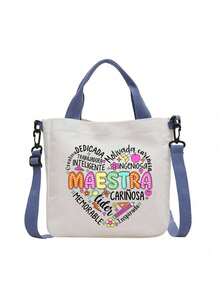 Túi tote Maestra họa tiết chữ cái dành cho nữ, thiết kế cầu vồng và trái tim, túi đeo vai đa năng dung tích lớn, nhẹ và bền, thích hợp cho đi làm và mua sắm, túi đựng đồ hàng ngày tiện dụng cho giáo viên tiếng Tây Ban Nha, đi làm, đi học, du lịch, đi biển và đi chợ, quà tặng thiết thực cho giáo viên và quà tặng dễ thương cho phụ nữ, người yêu, giáo viên, mẹ, bạn bè, quà tốt nghiệp, quà du lịch, quà Phục Sinh, quà tựu trường. - Nhiều màu - Xem 17