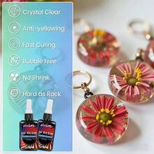 Keo UV, Keo nhựa Epoxy, Keo pha lê khô nhanh trong suốt cao, Keo nhựa DIY thủ công, Keo cứng chống ố vàng, Keo nhỏ giọt bọc trang sức, Keo đóng rắn UV, Màng co nhiệt bọc hoa khô, Keo quạt nước, Keo tưới mô hình, Mẫu nhựa DIY, Keo dán thủy tinh, Keo dán thủy tinh, kim loại, keo acrylic, Dùng cho đồ thủ công DIY, Người đam mê DIY. - Keo UV - Xem 3
