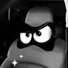 2pcs Car Headrest Covers, Eye Expression Print, Made Of Polyester & Polypropylene Fiber, Car Neck Pillow, Car Interior Accessories, Suitable For All Seasons Bone Pillow - Headrest - View 9
