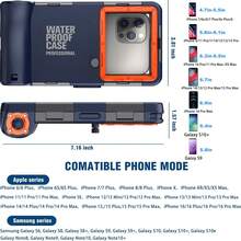2026 Navy Blue Diving Phone Case, Waterproof Phone Case, Can Accommodate 4.7-6.9 Inches Of Mobile PhoneIPX8 Waterproof Phone Case Shockproof Transparent Cover For IPhone 16 15 Pro Max  S24 Ultra Swim Beach Dry Bag - Navy Blue - View 4