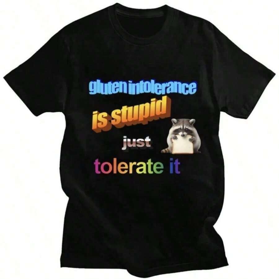 CAMISETA TRANSPIRABLE DE VERANO Refrescante Verano Más Espaguetis Menos Malas Noticias Camiseta de Gato Divertida para Amantes de Gatos Camiseta con Gráficos de Humor Alimentario para Mujer Camiseta Casual Holgada con Estampado - Estilo Urbano Vintage Unisex Camiseta Holgada de Algodón de Manga Corta con Cuello Redondo blusas para mujer, playeras de mujer, blusas casuales para dama - Negro - Ver 1