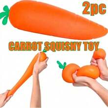 1pcs Toymendous Squishy Carrot – Jumbo 13cm Inch Squishy Vegetable Sand-Texture Carrot Stress Relief Toy |   Giant Stress Relief Toy |   Fidget Sensory Food Fun For Adults  Party Toys, Theme Activities - 派對玩具 - 查看 9