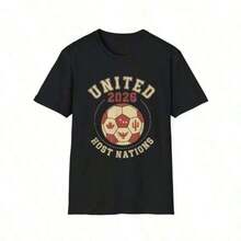 Top estampado para mujerRetro 2026 United Host Nations World Cup Soccer Vintage T-Shirt, World Cup Tee, Soccer Fan Gift For Fan, World Cup Shirt, Retro Classic Tournament Fashion Shir,disfraces de Pascua,Camisetas de dibujos animados/anime,Camisetas populares de  para uso diario,camisetas de apoyo para el Mundial,Camisetas del Mundial 2026,Camisetas estampadas,Camisetas estampadas - Negro - Ver 1