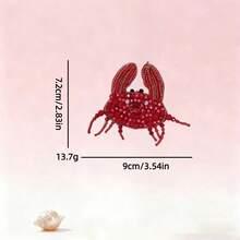 Handgesticktes Set mit Meeresmotiven (Krabbe, Hummer, Seestern) – ideal als Strandtaschen-Accessoire, Reiseaccessoire, Taschenanhänger und sommerliche Dekoration. Auch als Geschenk für Paar geeignet. - Verschiedenfarbig - Übersicht 18