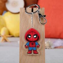 Marvel 1 pieza Llavero de acrílico de Spider-Man con colgante transparente de agente, regalo pequeño perfecto para fans, familia y amigos, colgante fresco de verano para novia/pareja, accesorio con vibras de verano para uso diario [Estilo aleatorio] - Multicolor - Ver 4