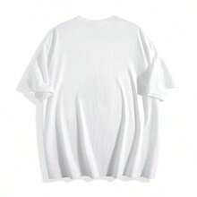 Camiseta de mujer moderna, informal, para fiestas y para estar en casa, 100% algodón, corte holgado. . De corte holgado. Camiseta elegante con estampado de letras y corazones, top casual de manga corta con cuello redondo, lavable a máquina para mujer, estilo vintage urbano, camiseta de algodón cómoda de corte holgado, estilo vintage urbano, camiseta unisex de algodón de manga corta con cuello redondo, blusas casuales. - Blanco - Ver 2