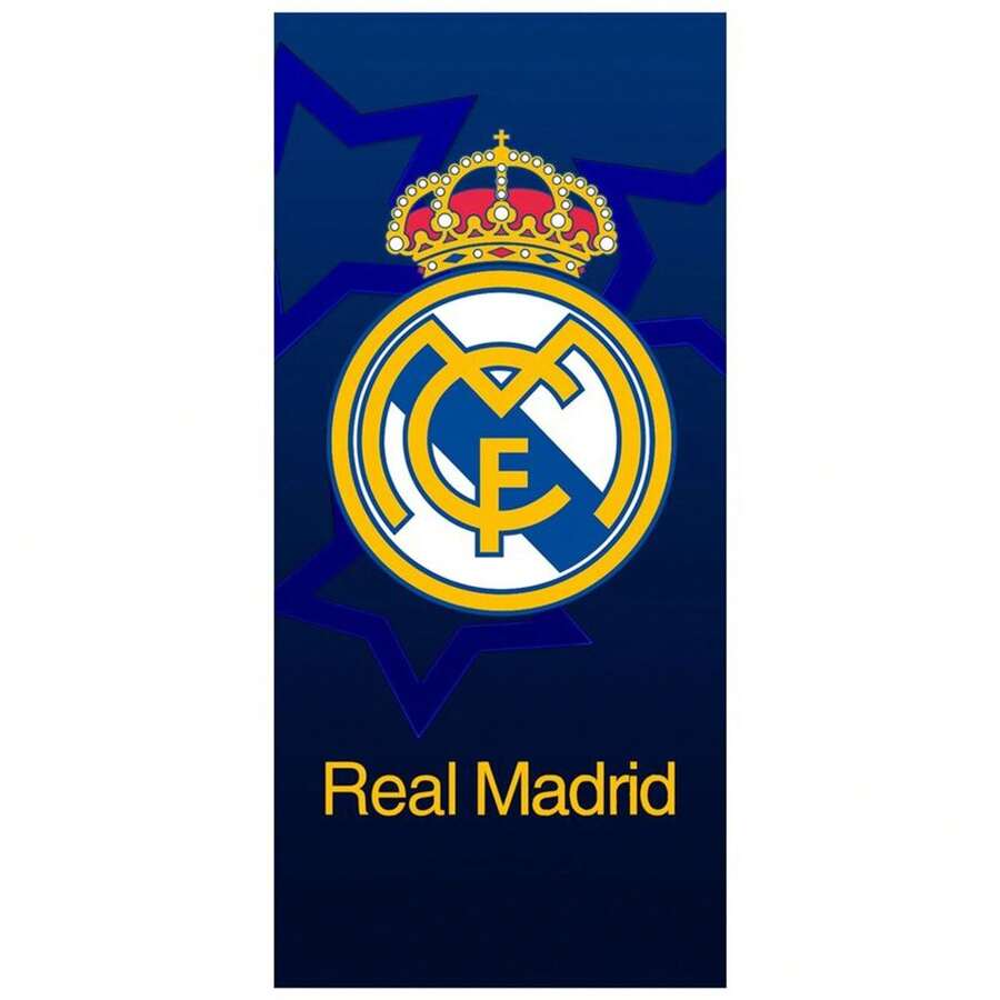 Real Madrid 皇家馬德里官方棉質毛巾,柔軟吸水,適用於沙灘、泳池或兒童沐浴,55x110厘米 - 選項 6 - 查看 1